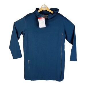 NWT KAPPA Navy Blue Prototype Sample Side Zip Mens Hoodie Size Large L